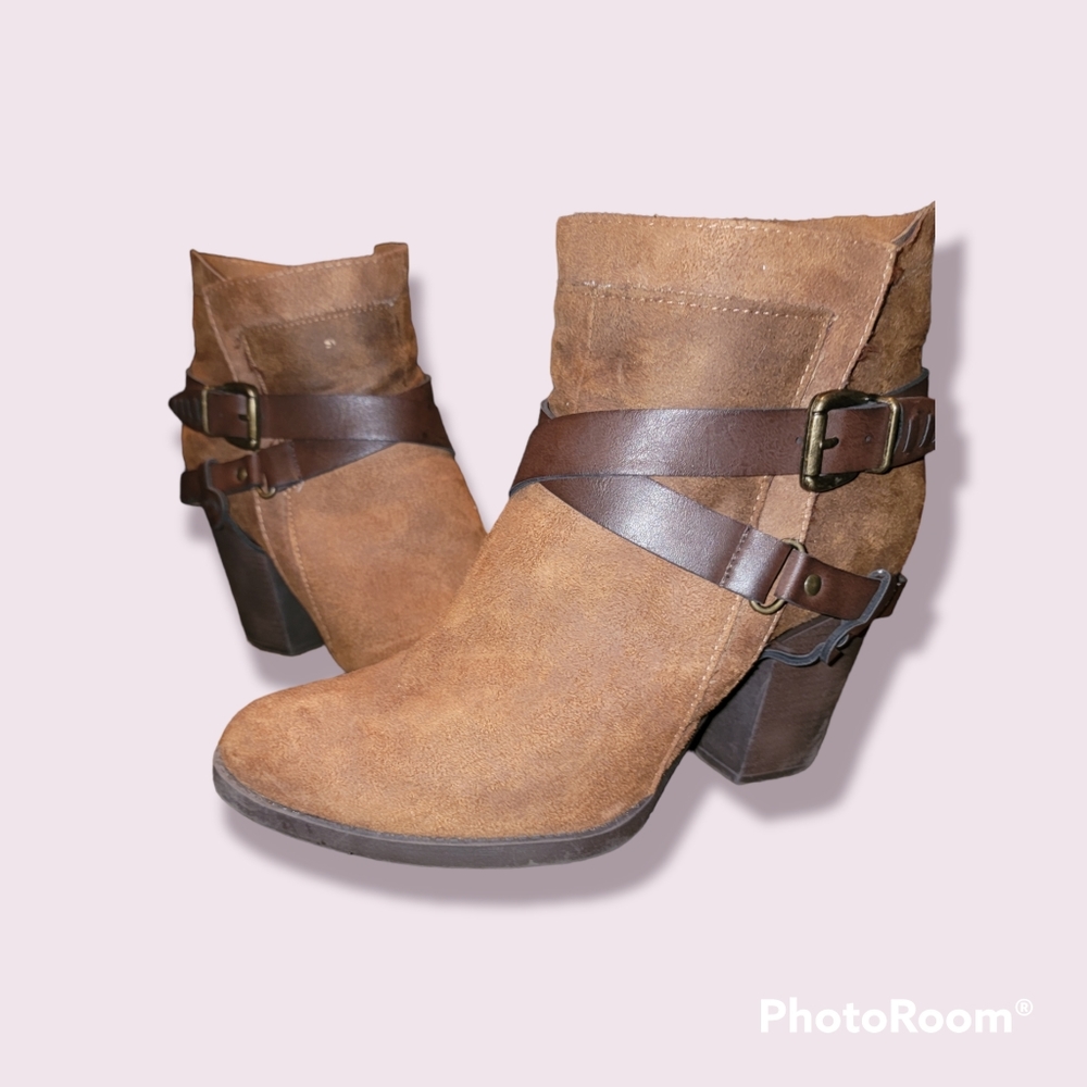 Brown Stappy Booties - Picture 1 of 4